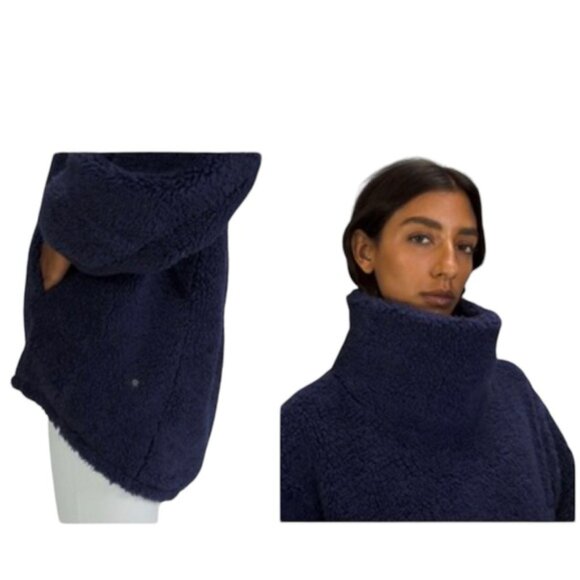 Lululemon Warmth Restore Long Pullover Fleece Sherpa Pockets Mock Neck 2021 Cozy - Picture 12 of 15